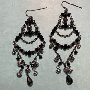 Beautiful beaded long dangle earrings